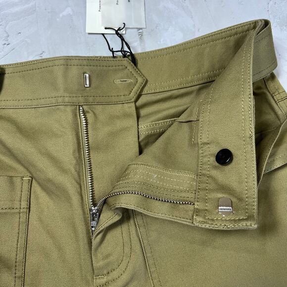 NEW Proenza Schouler White Label Cotton Twill Cargo Pants SIZE 6 Khaki Green NWT - Picture 10 of 16